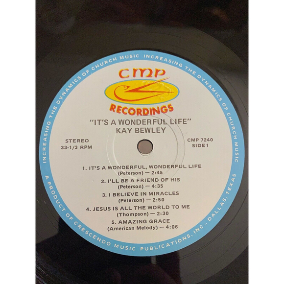 Kay Bewley It's A Wonderful Life LP Shrink Autographed CMP Recordings 7240 VG+ - Picture 6 of 8